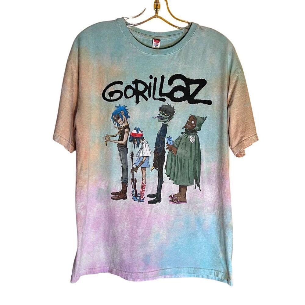 Gorillaz Demon Days Tie Dye Rock Band Tee T Shirt Size Large
